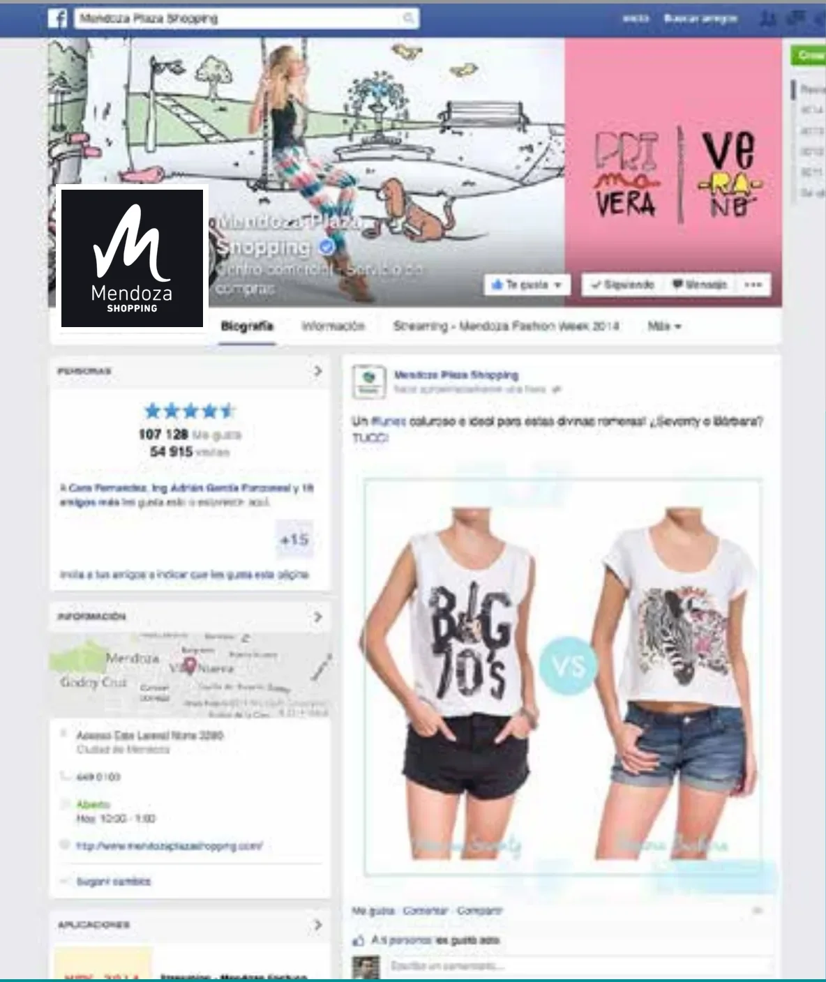 Mendoza Shopping: redes sociales