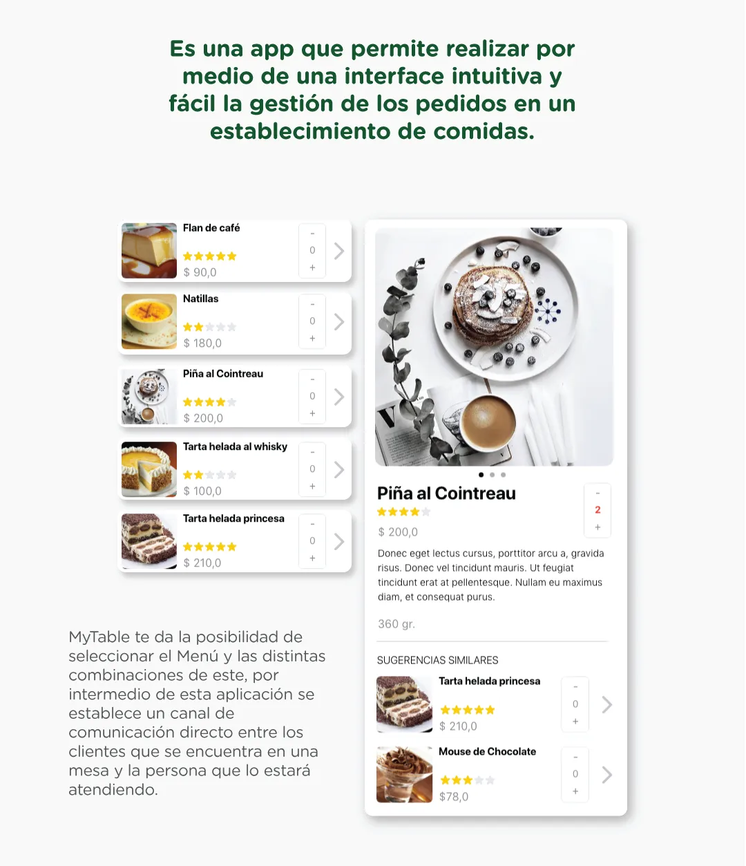 MyTable: Pedidos desde una interfaz intuitiva